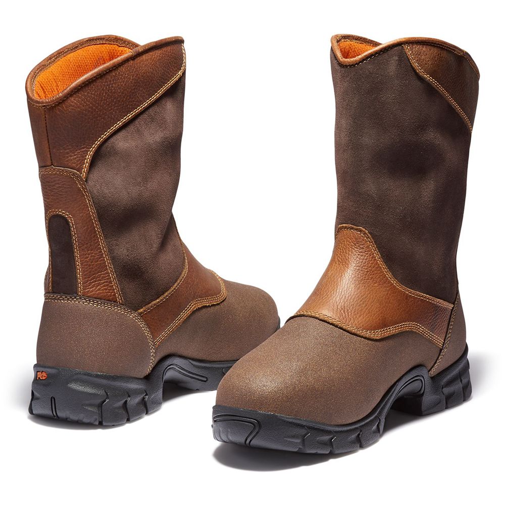 Bocanci Pro Timberland Barbati Maro - Excave Wellington Met Guard Steel Toe - Romania - NQUZRS045